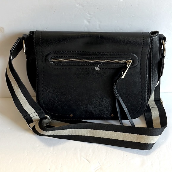 GAP Black leather saddle bag - Picture 1 of 9
